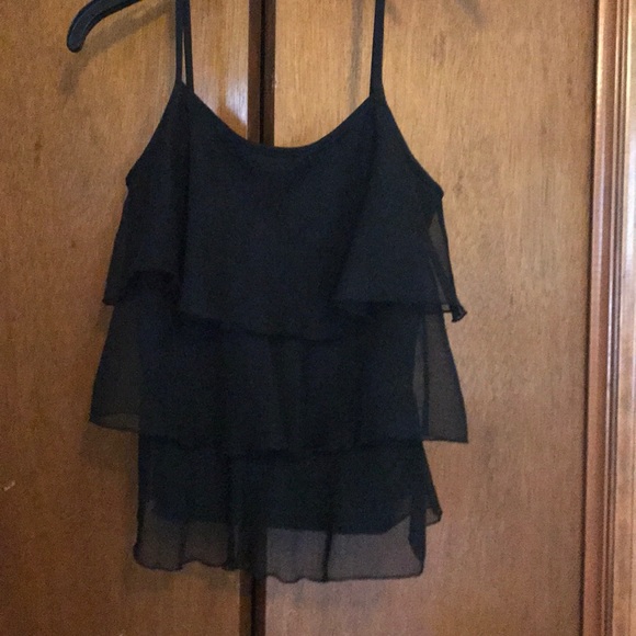 Xhilaration Tops - Cute black ruffle tank
